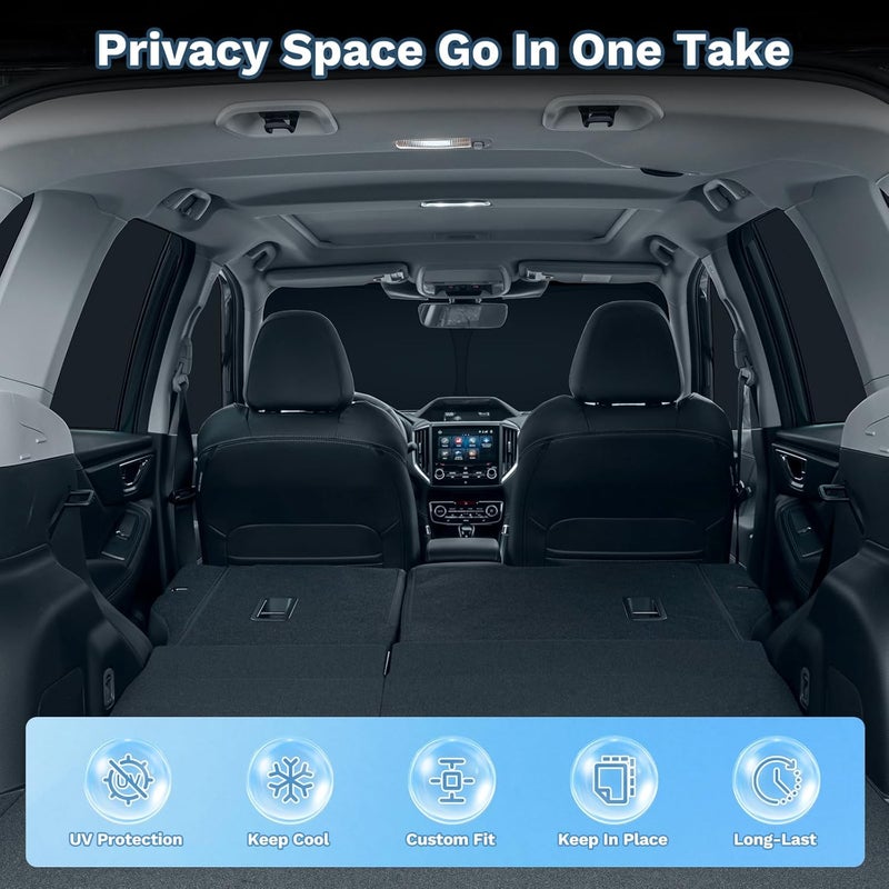 KUST Car Window Shades for Ford F-150 2021-2025 2026 (4-Door) Windshield Sun Shade Side Window Cover UV Block Privacy Protection F150 Accessories for Camping Blackout Rear Back Full Set 5PCS - Image 5